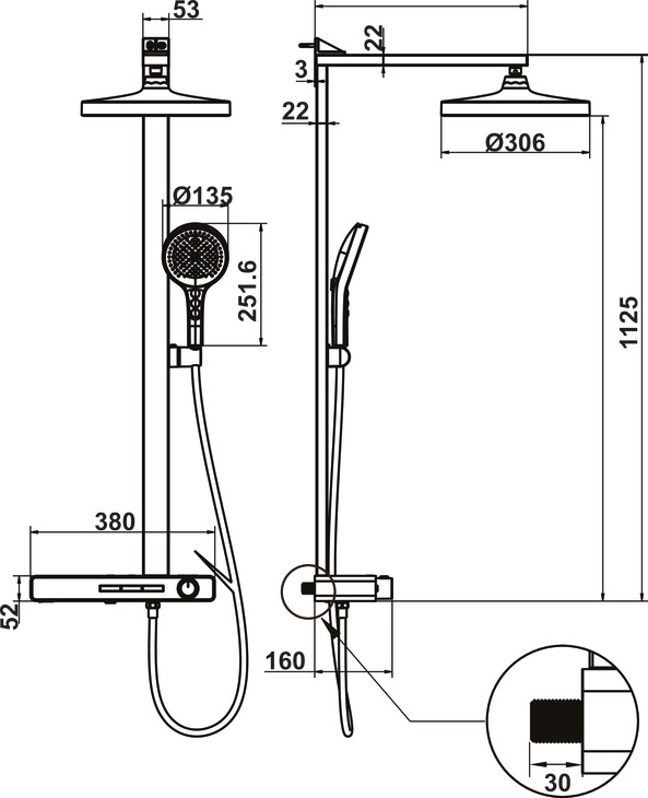 Sen Cây Thermo Hydropower Sense Hafele 589.34.924