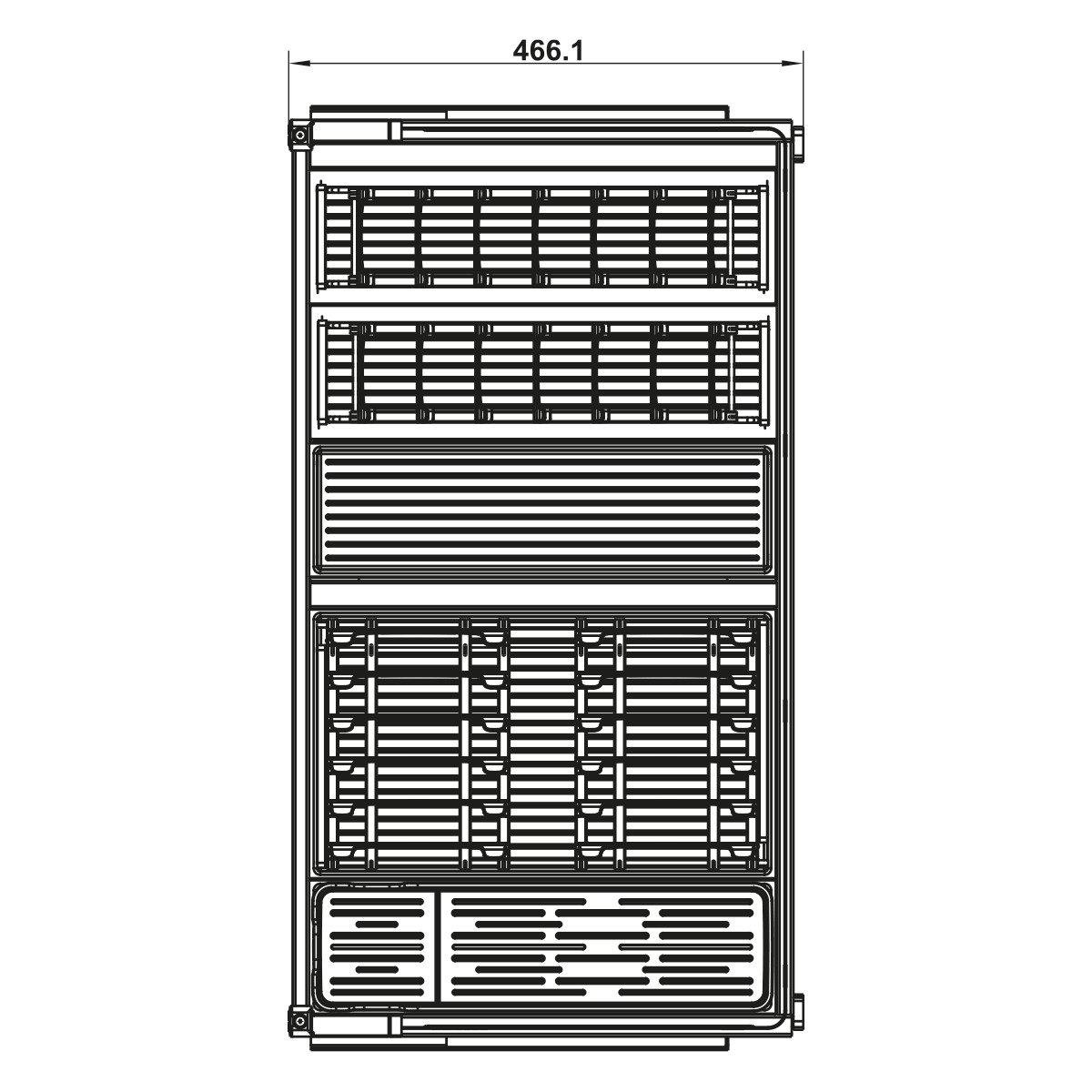 Rổ Kéo Trên Cho Bát Đĩa Dining Agent 700mm Hafele 545.14.307