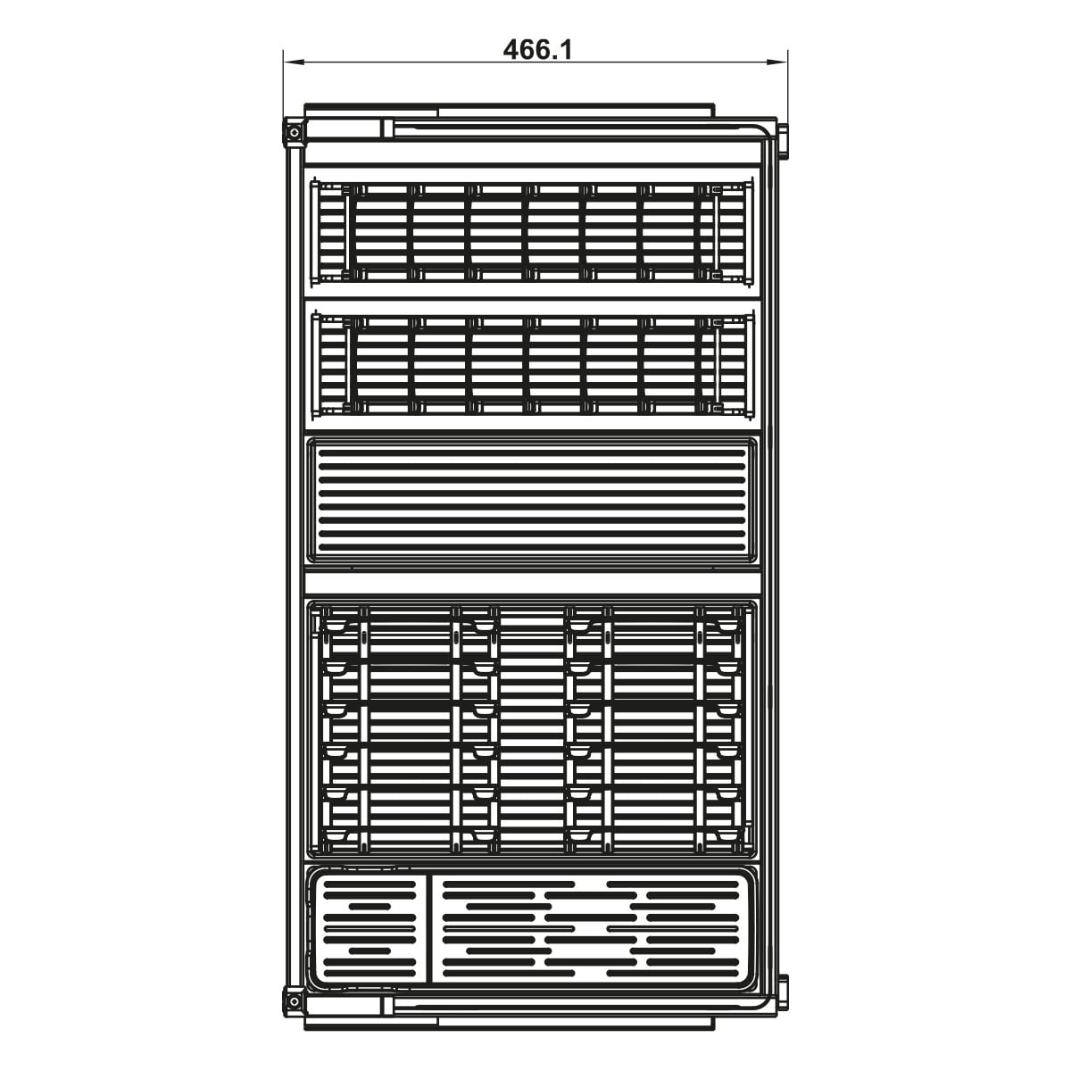 Rổ Kéo Dưới Cho Xoong Nồi Dining Agent 700mm Hafele 545.14.308