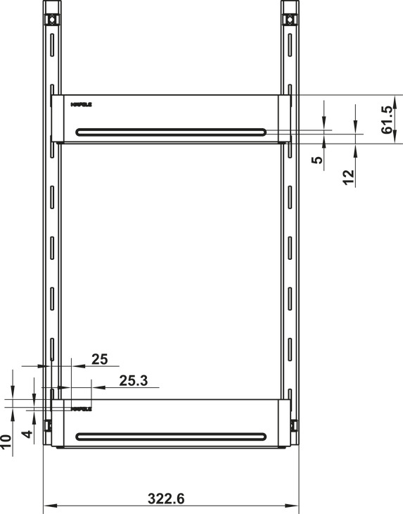 Rổ Gắn Cánh Door Agent Hafele 545.14.300