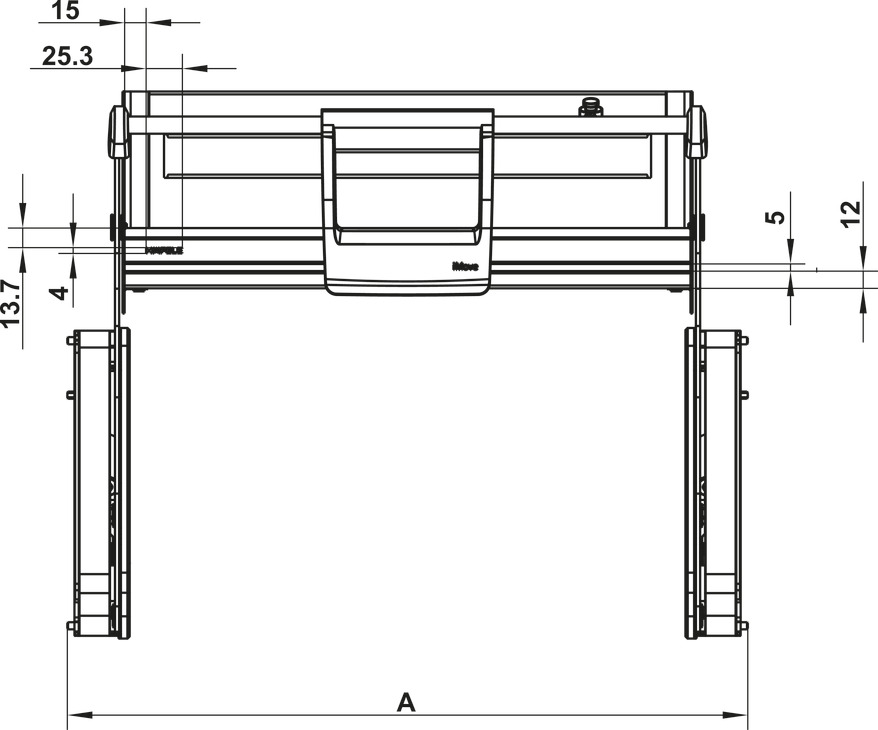 Kệ Nâng Hạ Imove 700mm Hafele 504.68.374