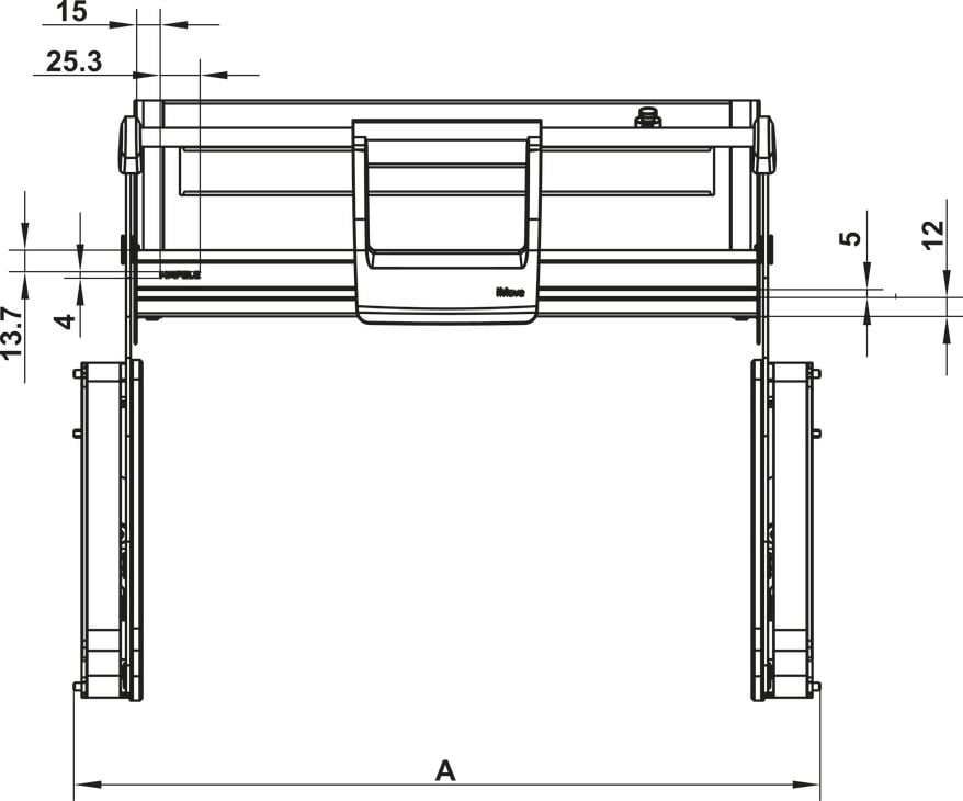 Kệ Nâng Hạ Imove 900mm Hafele 504.68.378