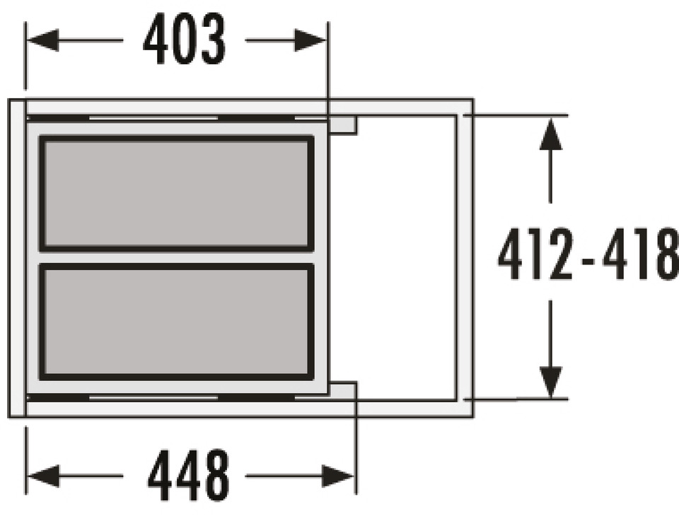 Thùng Rác R450mm Có Ray Kéo Hafele 502.73.901