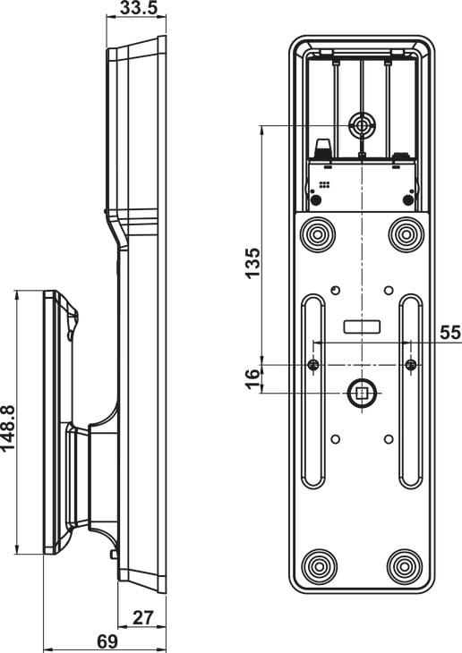 Khóa Điện Tử MP2503B Hafele 912.21.046