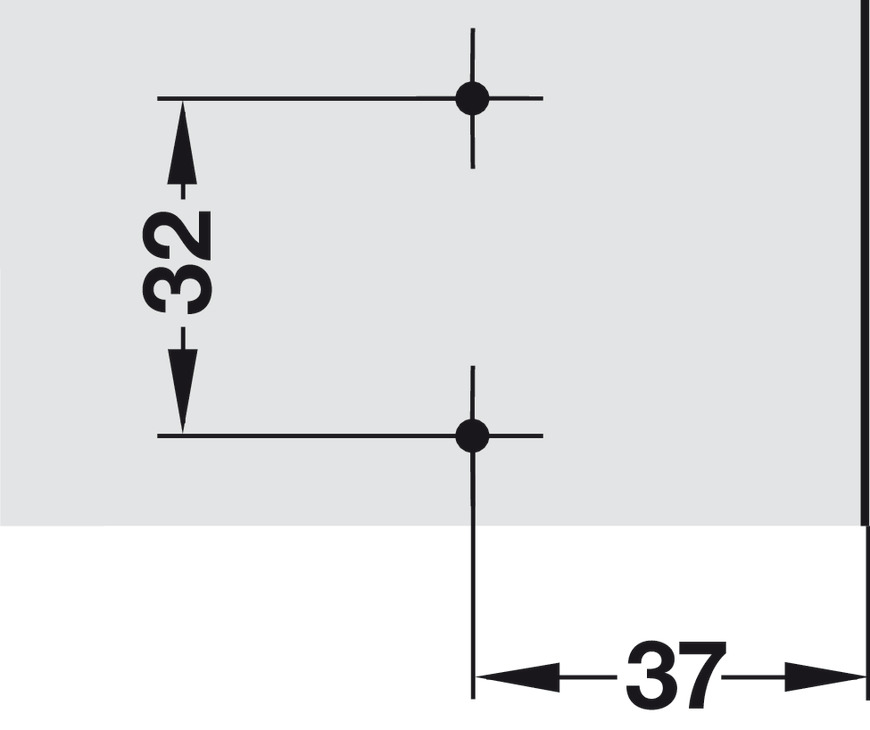 Đế bản lề chữ thập Hafele 329.71.500