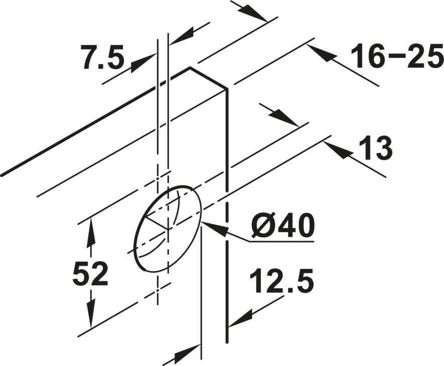 Bản Lề Lọt Lòng Giảm Chấn Hafele 408.00.404
