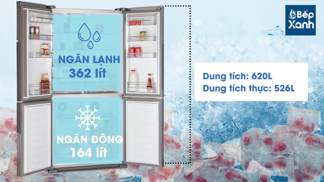 Tủ lạnh 4 Cánh Hafele HF-SBSIB 539.16.230