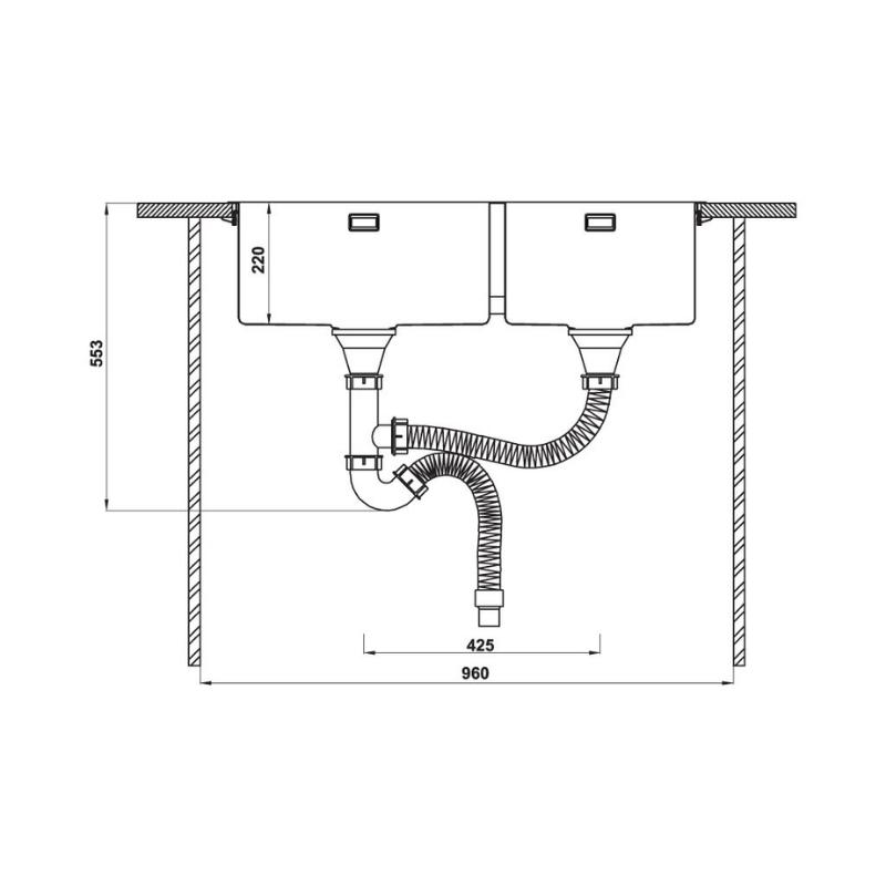 Chậu đá Hafele HS21-SSN2S90 / Màu đen, Mã số: 567.96.310