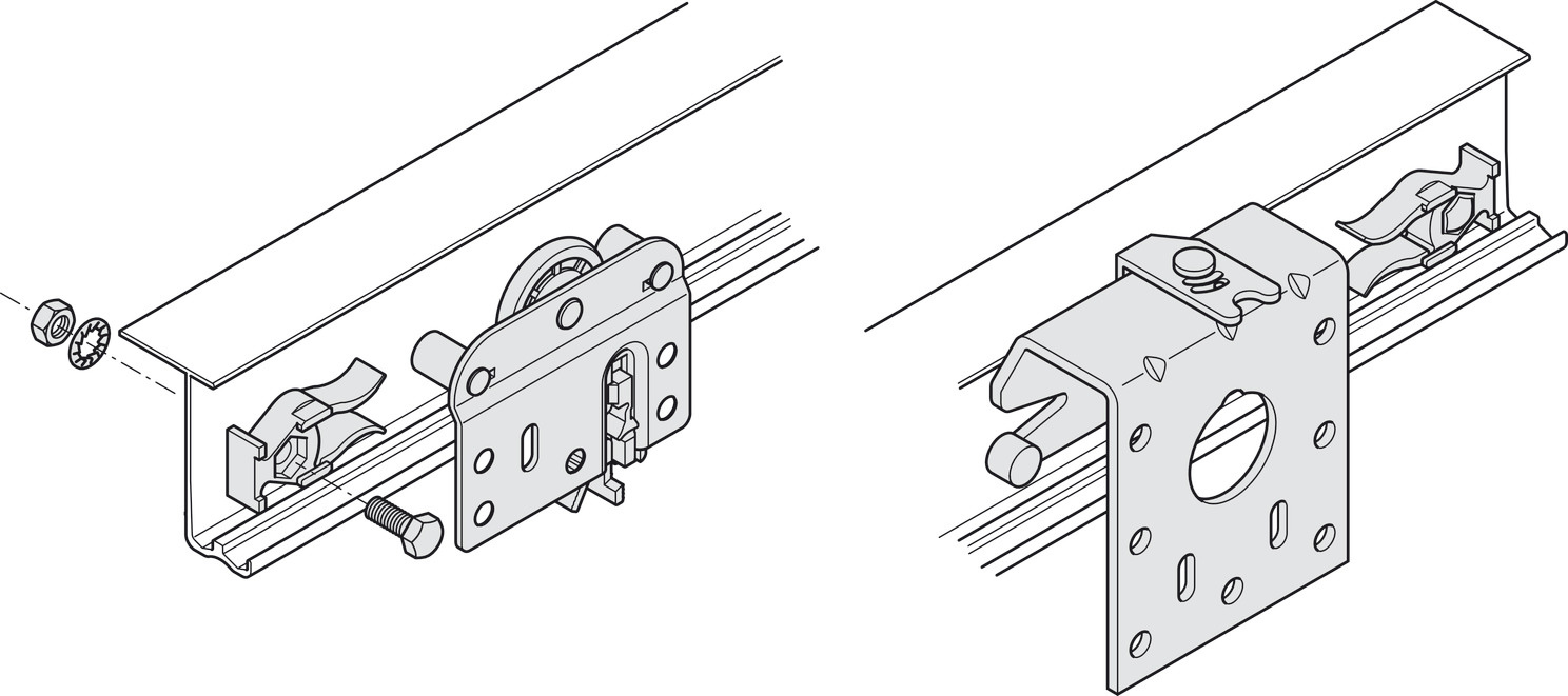 Phụ Kiện Cửa Trượt Tủ  Hafele Slido Classic 50VFSR 400.51.121