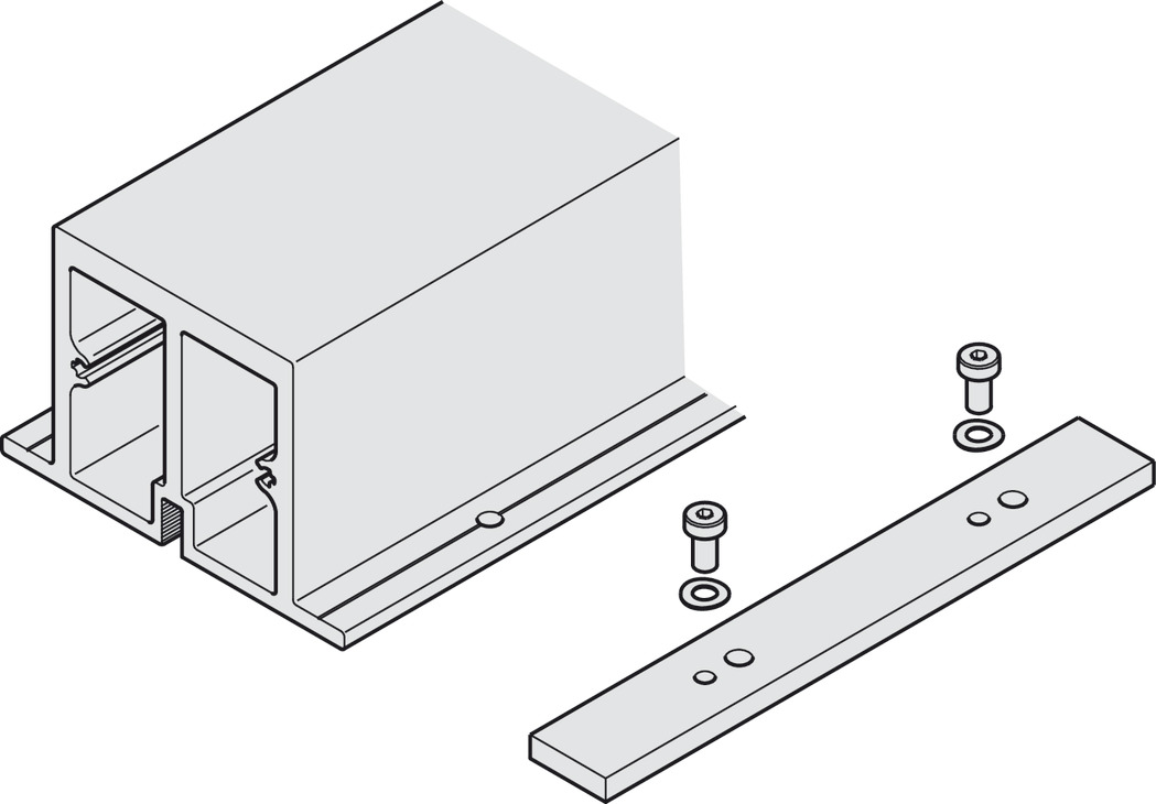 Fol.Concepta adjust.prof.alu.silv.2600mm Hafele 408.30.970