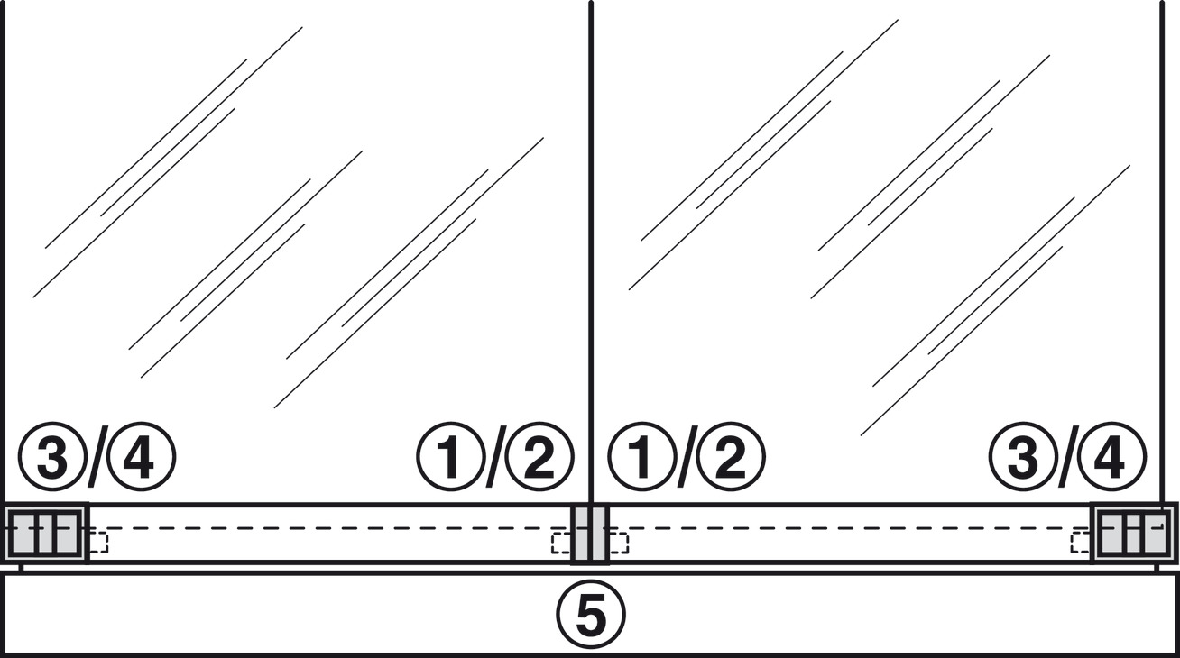 Bánh XE cửa trượt 25 IF G Hafele 415.13.103