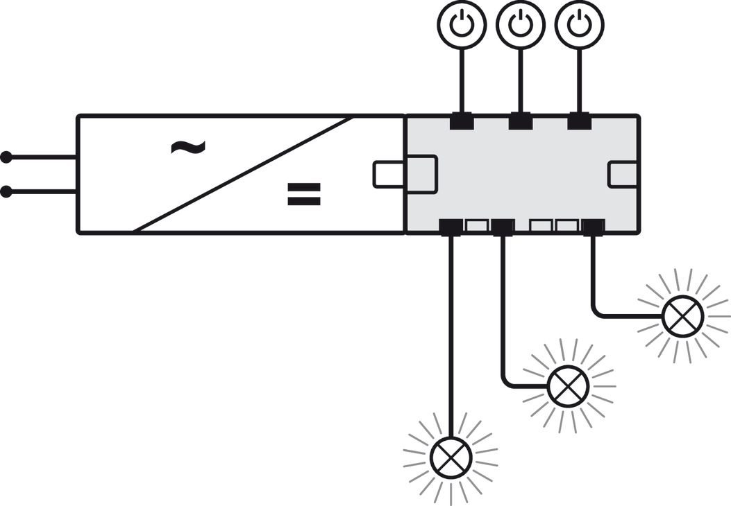 Bộ Chia 6 Cổng 12V Hafele 833.95.828