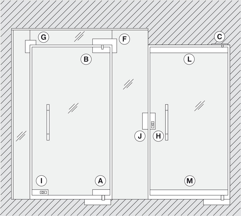 Kẹp Kính Trên Inox Mờ Hafele 981.00.010