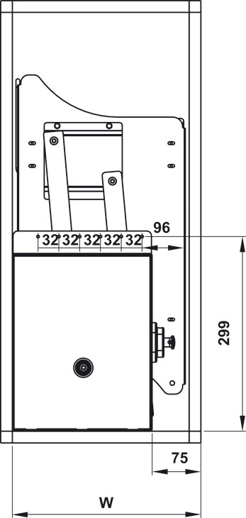 Giá bát đĩa nâng hạ Cucina Hafele 504.76.205