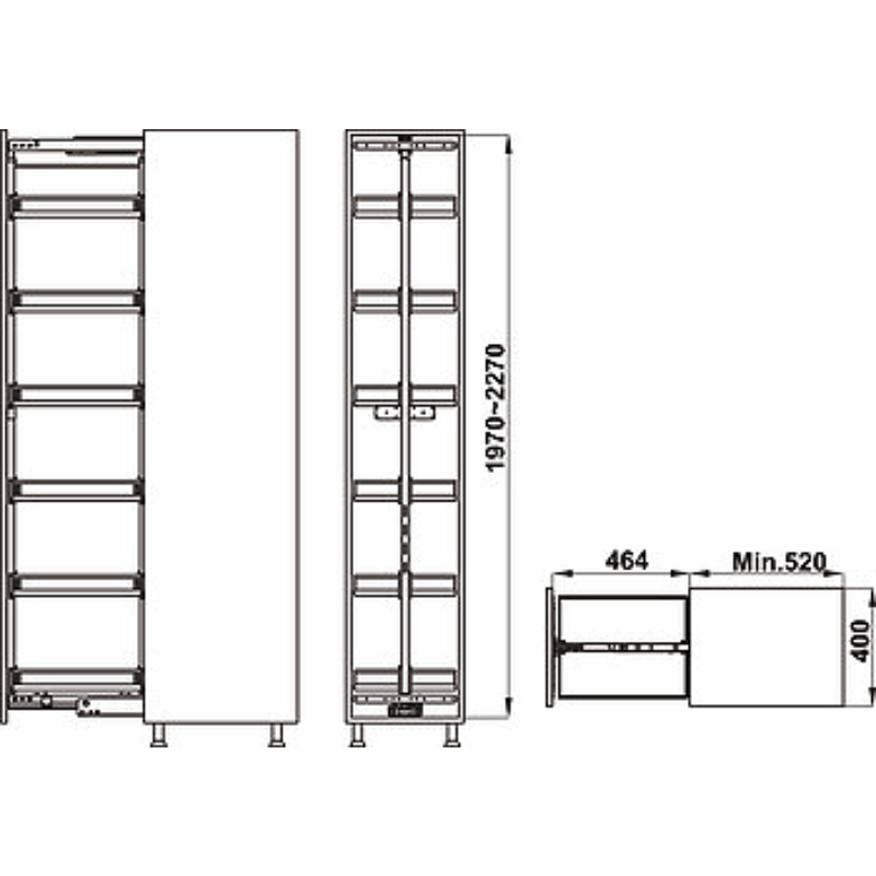 Tủ Đồ Khô Kara Pull Hafele 595.80.803