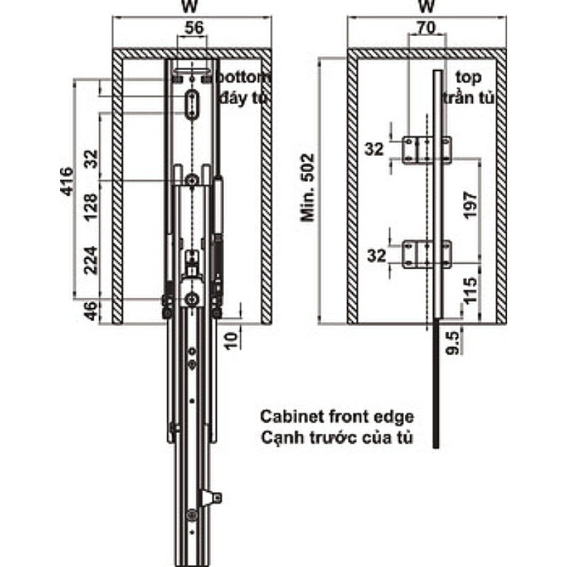 Tủ Đồ Khô Kara Pull Hafele 595.80.803