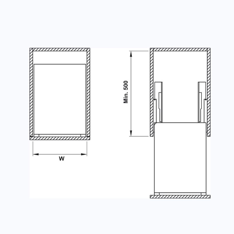 Kệ đựng gia vị Hafele 549.20.231 - Cho chiều rộng tủ 200 mm