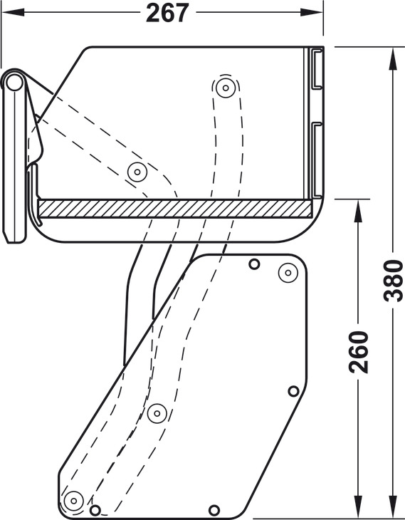 Kệ nâng hạ Imove Hafele 504.68.915 - 900mm