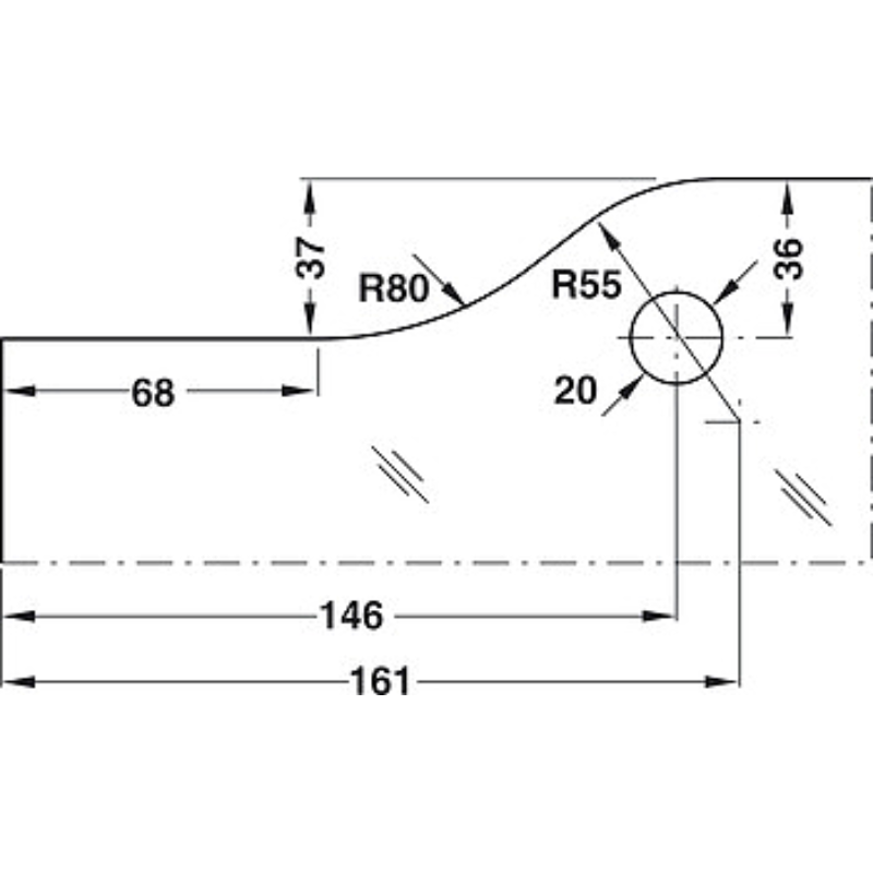 Kẹp Kính Trên Inox Hafele 981.00.011