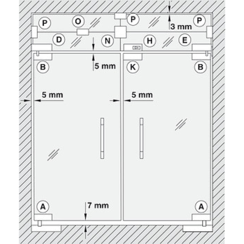 Kẹp Kính Trên Inox Hafele 981.00.011