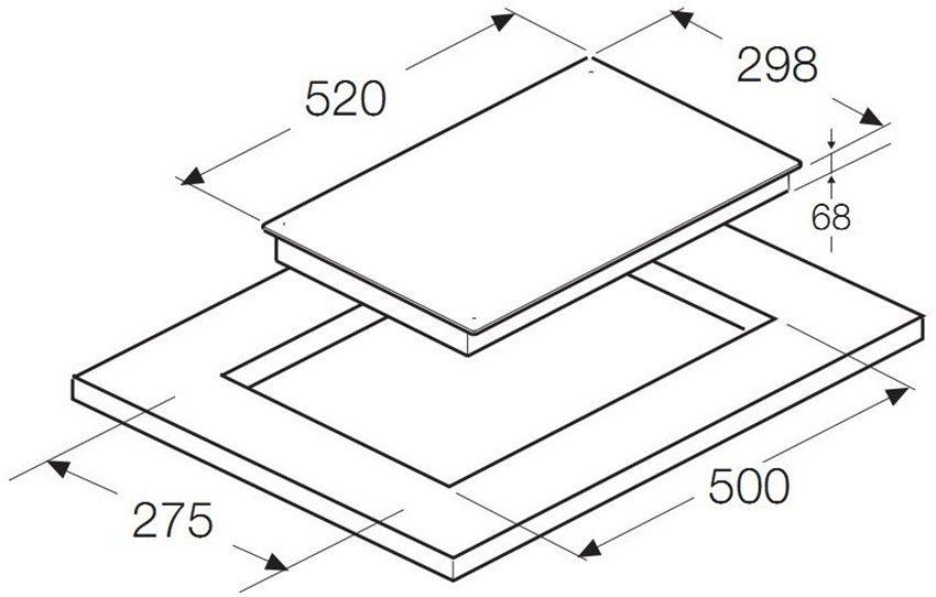 Bếp điện Domino 2 vùng nấu HC-R302A 536.01.620