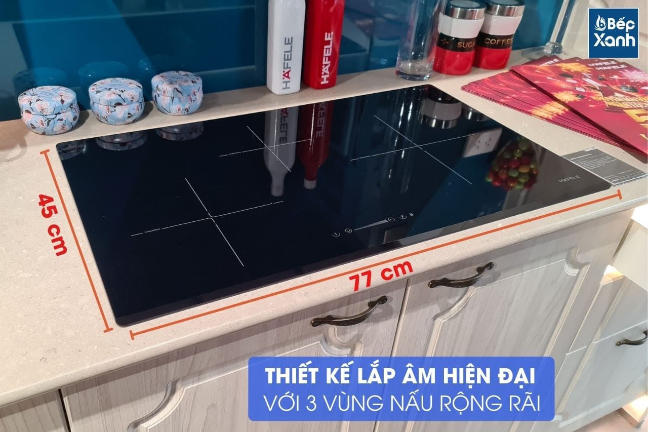 Bếp từ 3 vùng nấu Hafele HC-I773D 536.01.905/ Nhập Khẩu Tây Ban Nha/ Kính Schott Ceran Germany