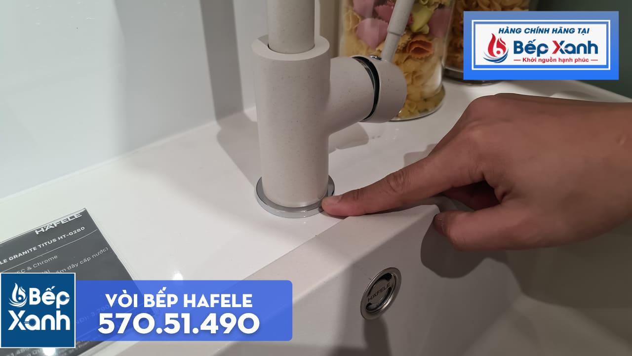 Vòi rửa chén Hafele HT19-GH1F270 570.51.490 - Vòi mạ màu đá tuyệt đẹp