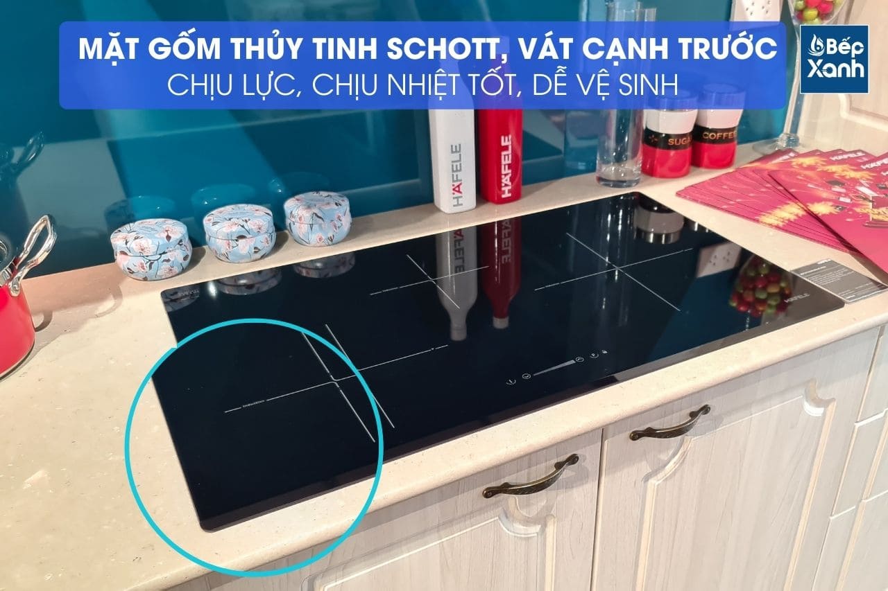 Bếp từ 3 vùng nấu Hafele HC-I773D 536.01.905/ Nhập Khẩu Tây Ban Nha/ Kính Schott Ceran Germany