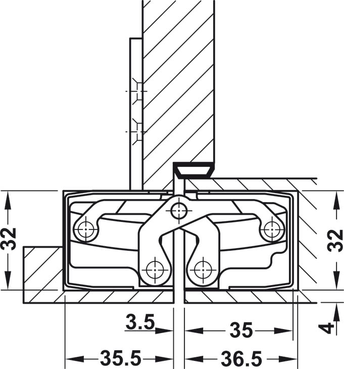 Bản lề âm TE 540 3D, đen Hafele 924.17.237
