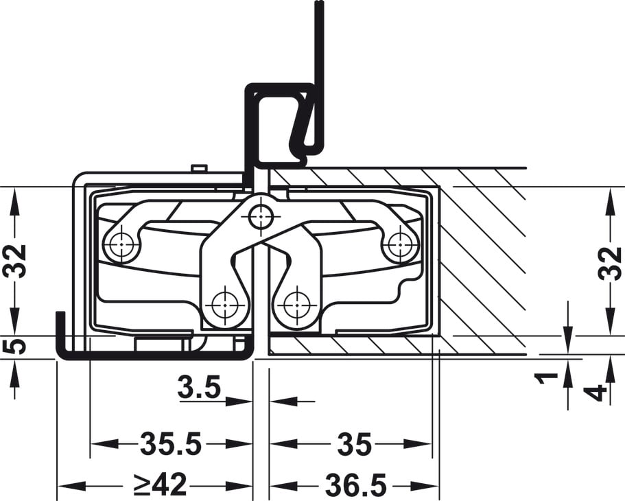 Bản lề âm TE 540 3D, đen Hafele 924.17.237