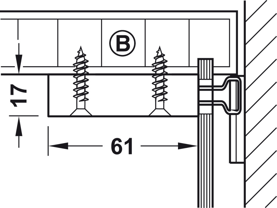 Bas Treo Tủ Tường 130Kg Hafele 290.00.740