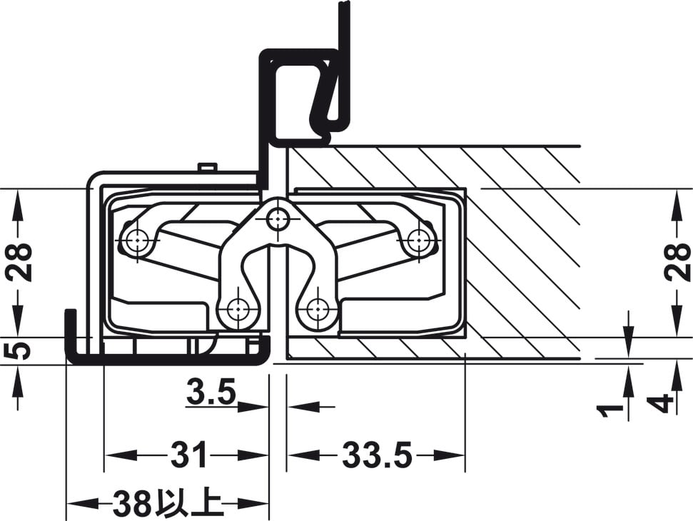 Bản lề âm TE340 3D, SSS Hafele 924.17.104