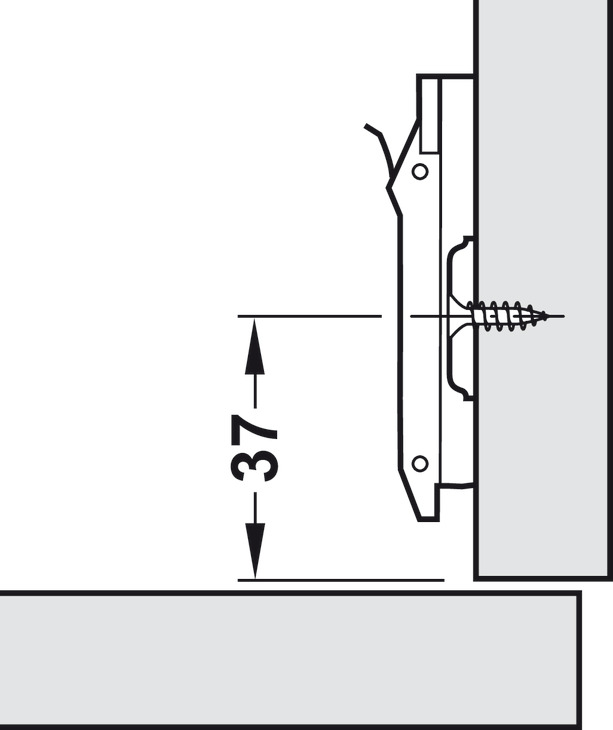 Đế bản lề chữ thập Hafele 329.71.500