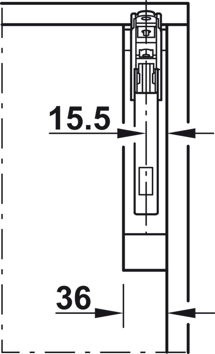 Bộ Tay Nâng Free Flap 3.15 Hafele 493.05.863