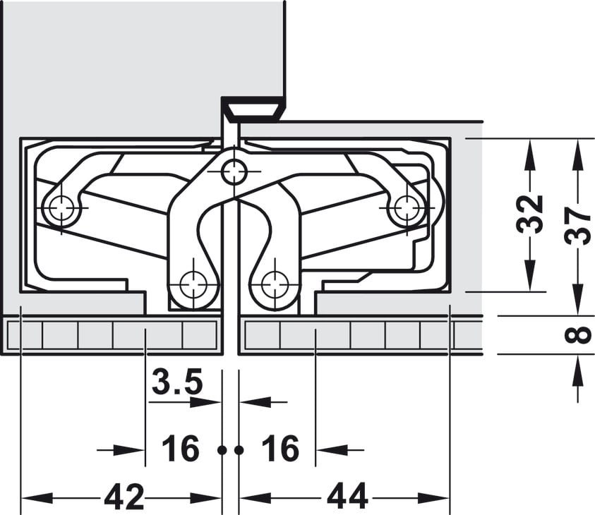 Bản lề âm TE640 3D A8, SSS Hafele 924.17.525