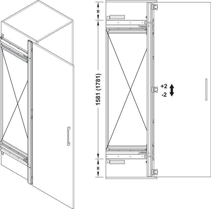 Phụ Kiện Cửa Trượt Finetta Spinfront 30/50 1D Hafele 408.45.022