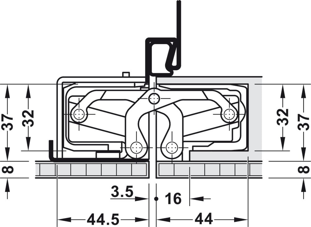Bản lề âm TE640 3D A8, SSS Hafele 924.17.525