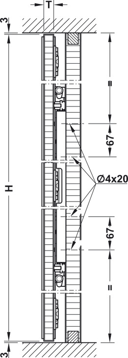 Phụ Kiện Cửa Trượt Finetta Spinfront 30/50 1D Hafele 408.45.022