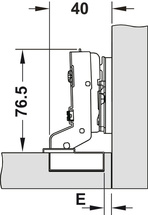 Bản Lề Lọt Lòng Metalla SM 98º Hafele 334.25.000