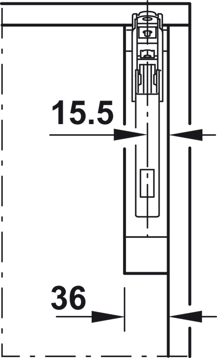 Bộ Tay Nâng Free Flap 1.7 Màu Trắng Hafele 493.05.820