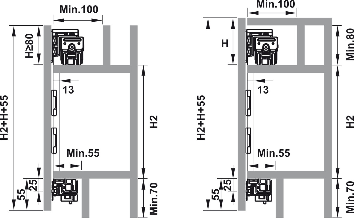 Phụ Kiện Cửa Trượt Tủ Slido Fold 20VF Hafele 401.30.009