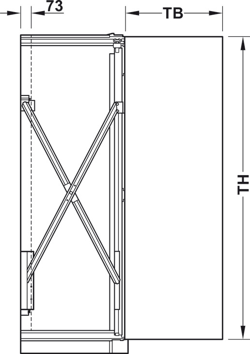 Concepta 40 fitting 1851-2500 silver Hafele 408.30.592