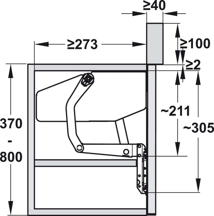 Bộ Tay Nâng Free Swing S2sw Hafele 493.05.770