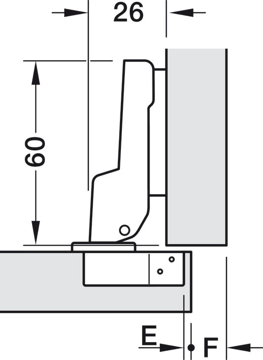 Bản Lề Trùm Nửa Metalla A 110º Hafele 311.88.531