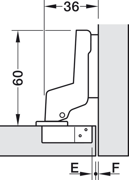 Bản Lề Lọt Lòng Metalla A 110º Hafele 311.88.532
