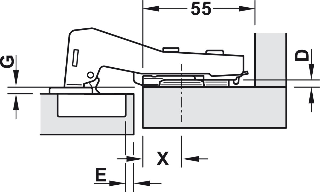 Bản Lề Tủ Metalla A 90º Góc Mù Hafele 311.83.901
