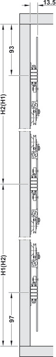 Bộ phụ kiện Slido F-Park71 25B 600mm Hafele 408.25.005