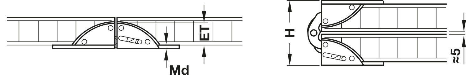 Bản lề lá gấp.thép.màu xanh 25mm Hafele 341.30.546