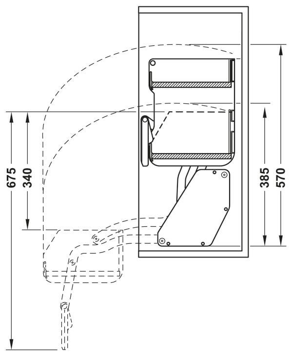 Kệ Nâng Hạ Imove 900mm Hafele 504.68.379