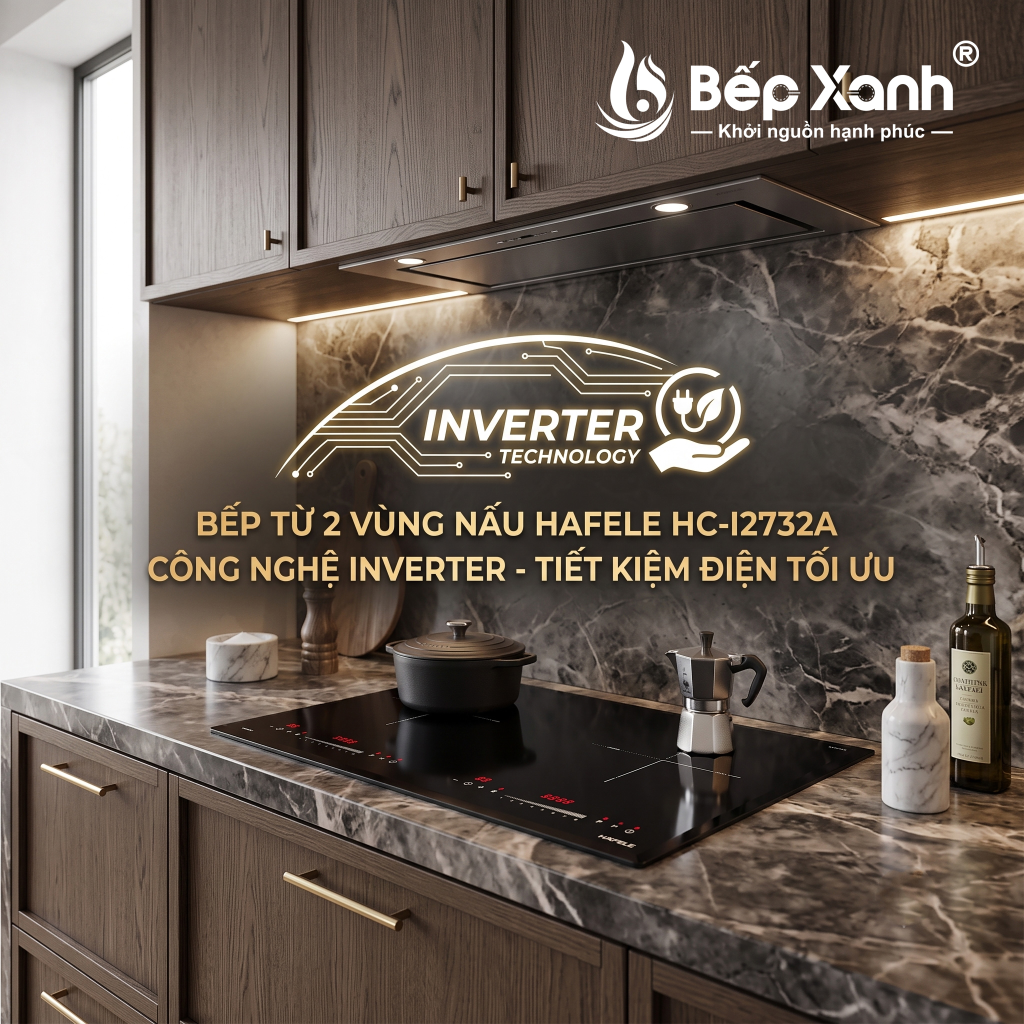 Bếp Từ Âm 2 Vùng Nấu Hafele HC-I2732A 536.61.726